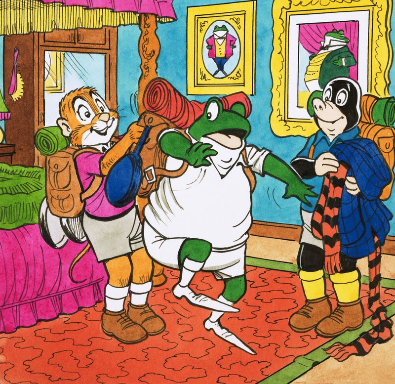 M. Toad se préparant pour une randonnée - English School