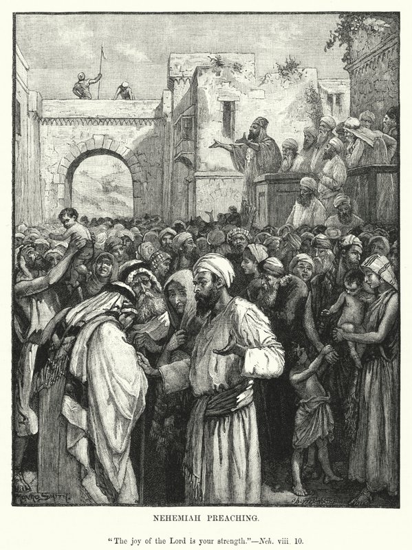 Néhémie prêchant - English School
