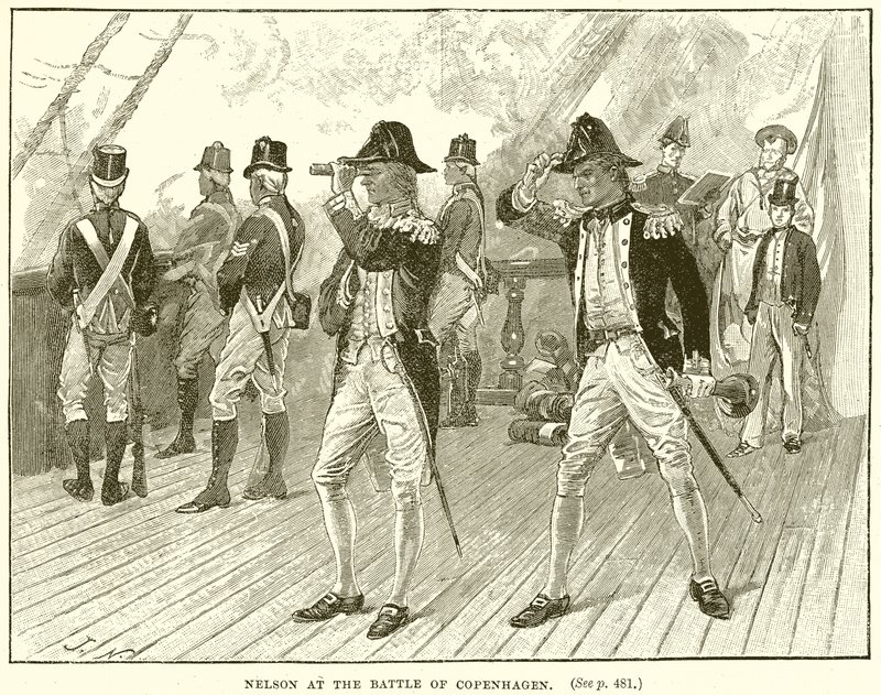 Nelson à la bataille de Copenhague - English School