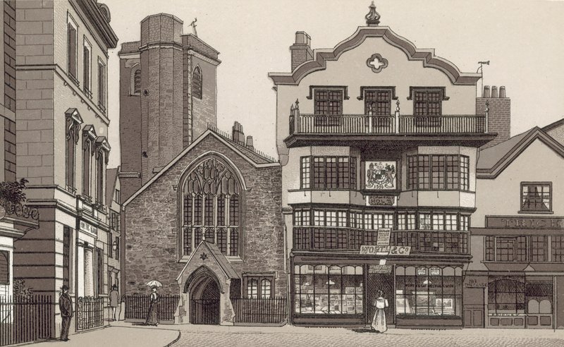 Vieilles Maisons dans la Cour de la Cathédrale - English School