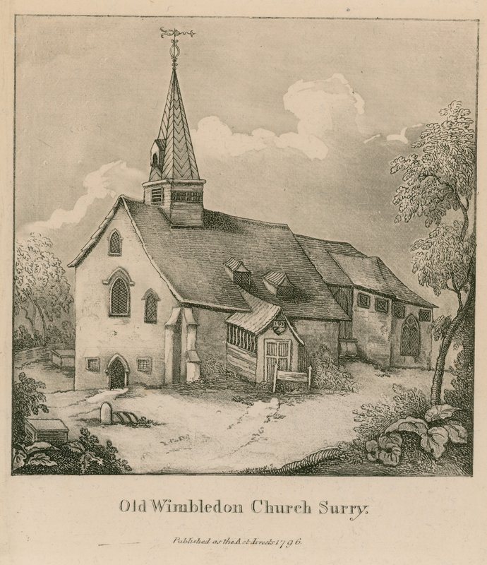 Ancienne église de Wimbledon dans le Surrey - English School