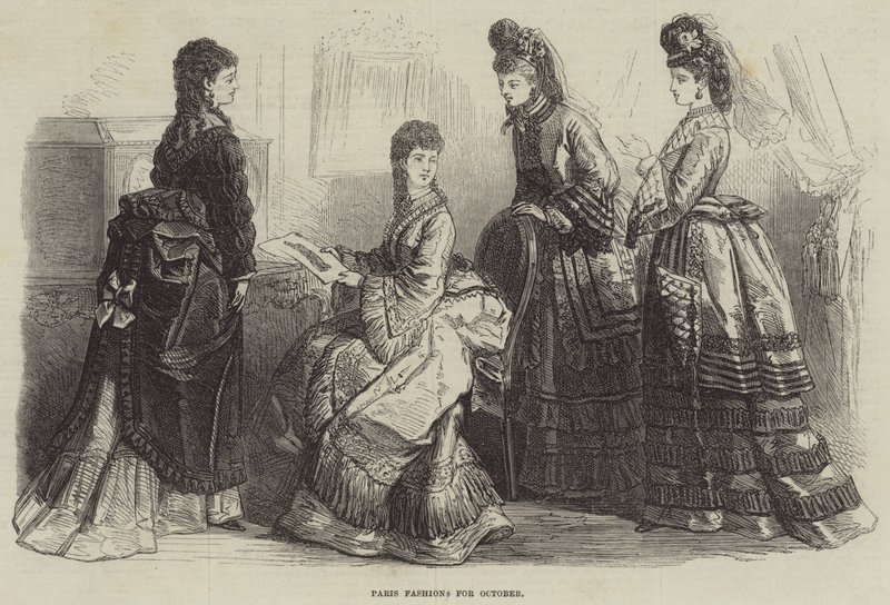 Modes parisiennes pour octobre (gravure) - English School