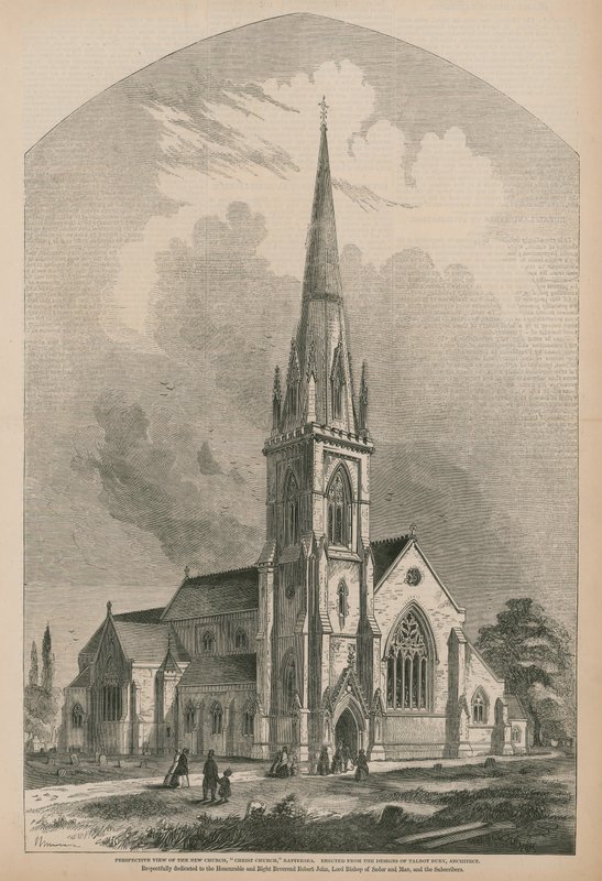 Vue en perspective de Christ Church - English School