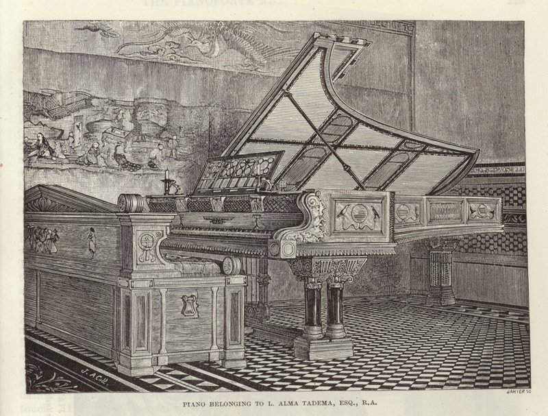 Piano appartenant à Lawrence Alma-Tadema - English School