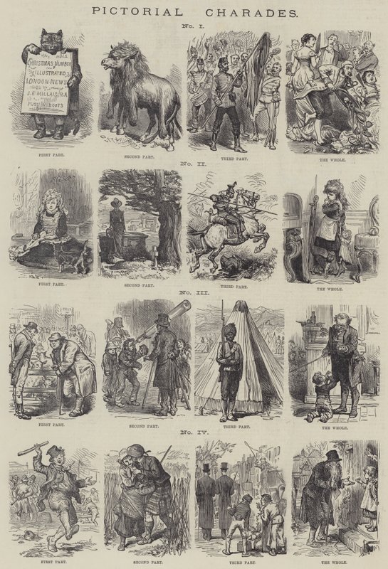 Charades picturales (gravure) - English School