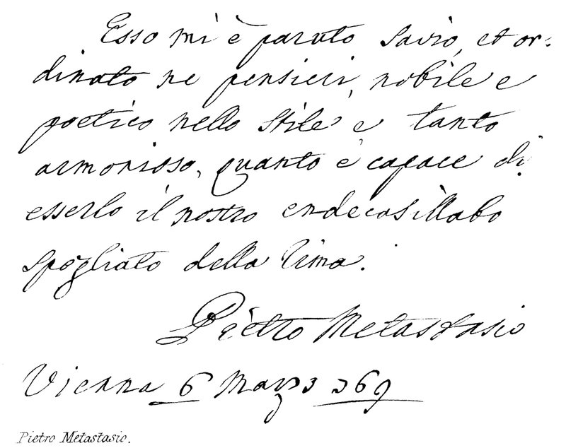 Pietro Metastasio - English School