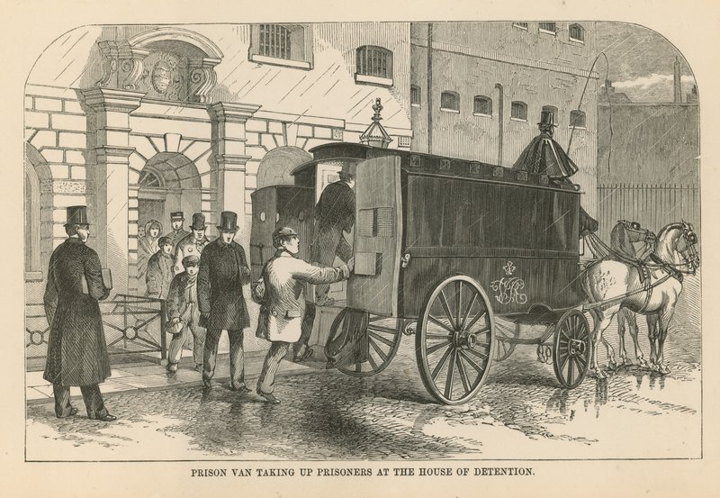 Fourgon pénitentiaire prenant des prisonniers - English School