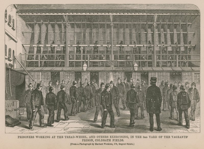 Prisonniers travaillant à la roue à aubes - English School