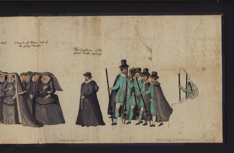 Procession funéraire de la reine Elizabeth I - English School
