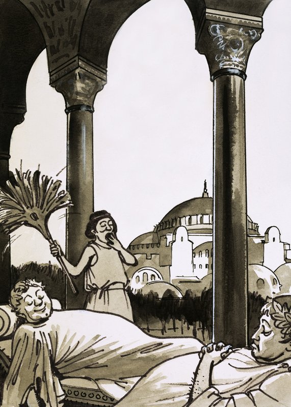 Romains se reposant à Constantinople - English School