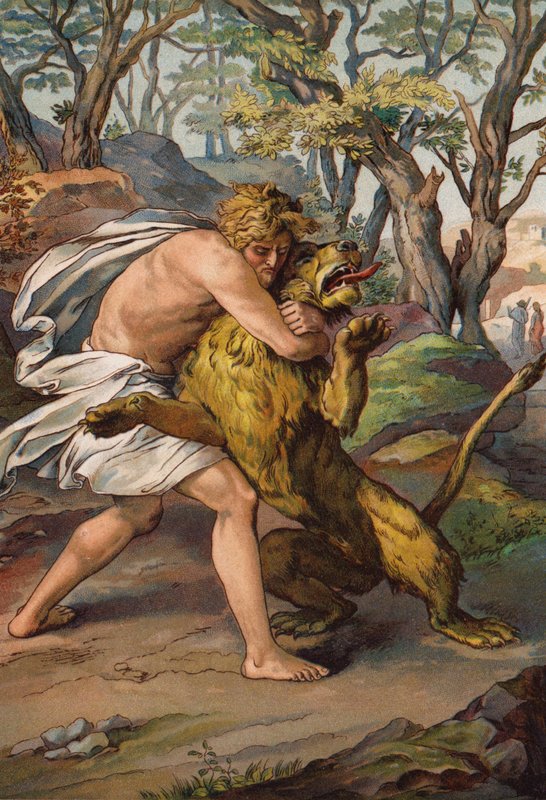Samson tuant le lion - English School