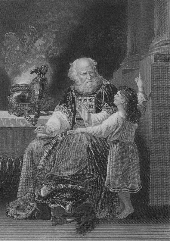 Samuel devant Eli (gravure) - English School