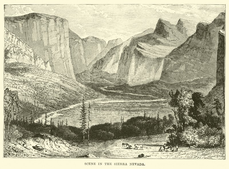 Scène dans la Sierra Nevada - English School