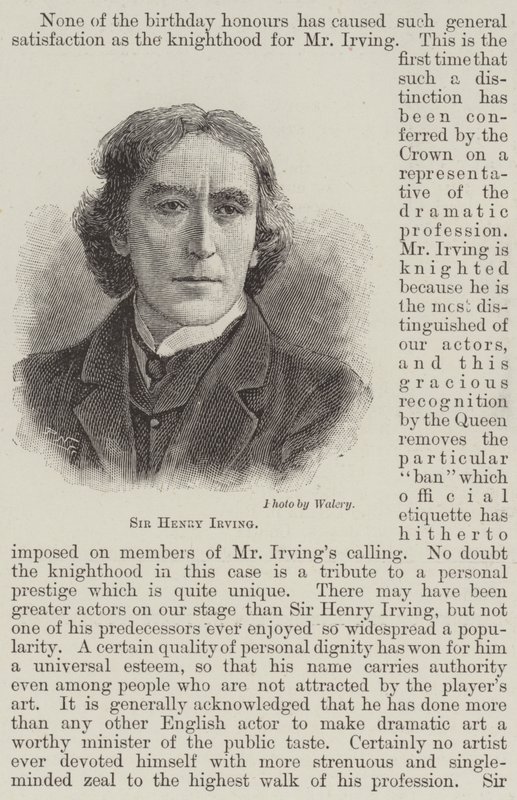 Sir Henry Irving (gravure) - English School