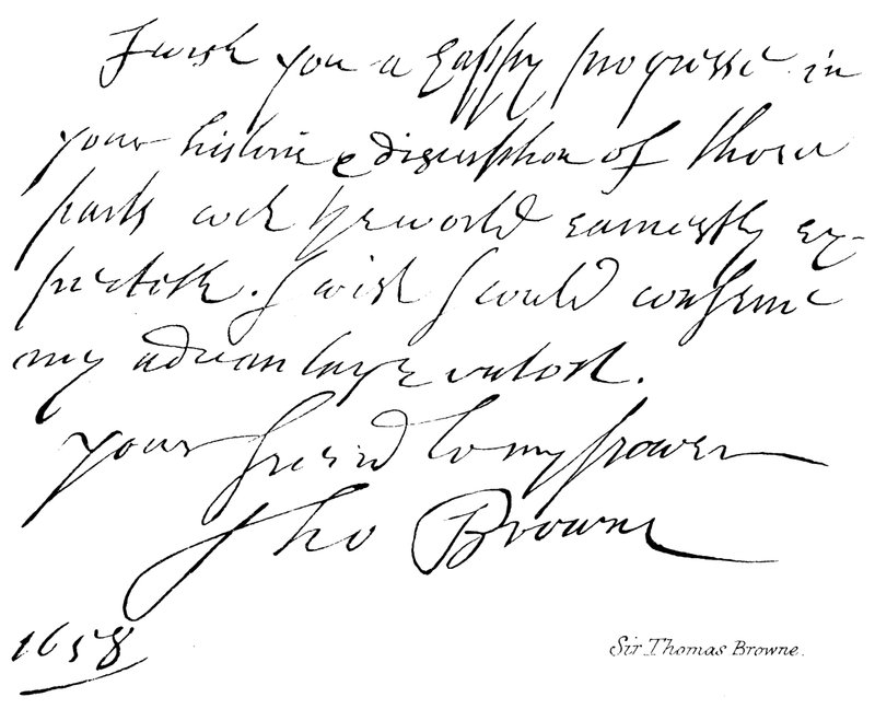 Sir Thomas Browne - English School