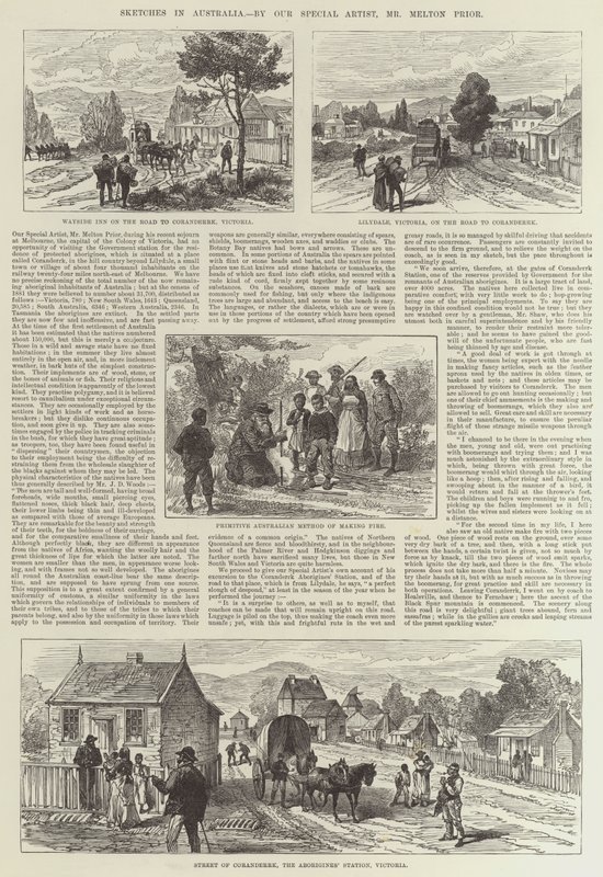 Croquis en Australie (gravure) - English School