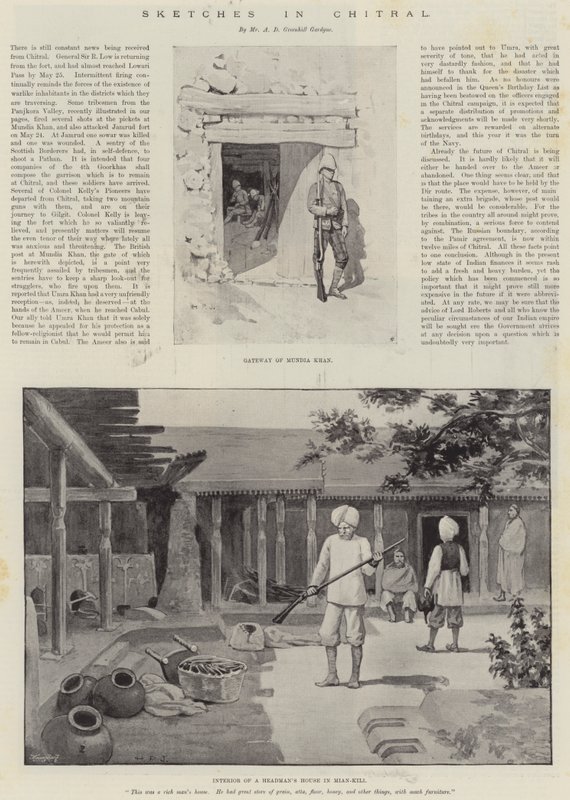 Croquis à Chitral (litho) - English School