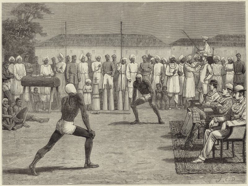 Croquis avec un régiment indigène de Bombay - English School