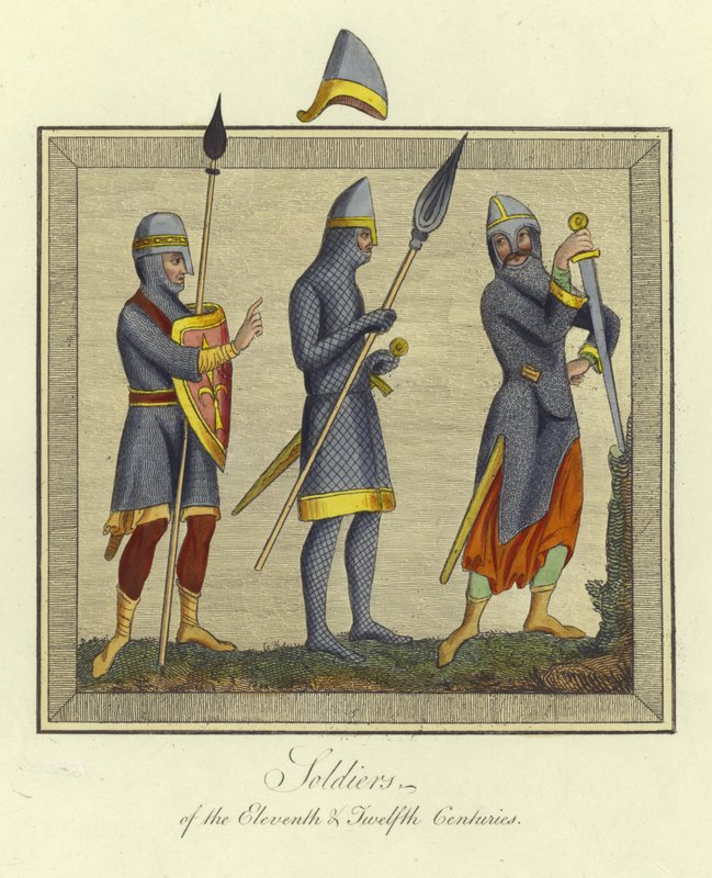 Soldats des XIe et XIIe siècles - English School
