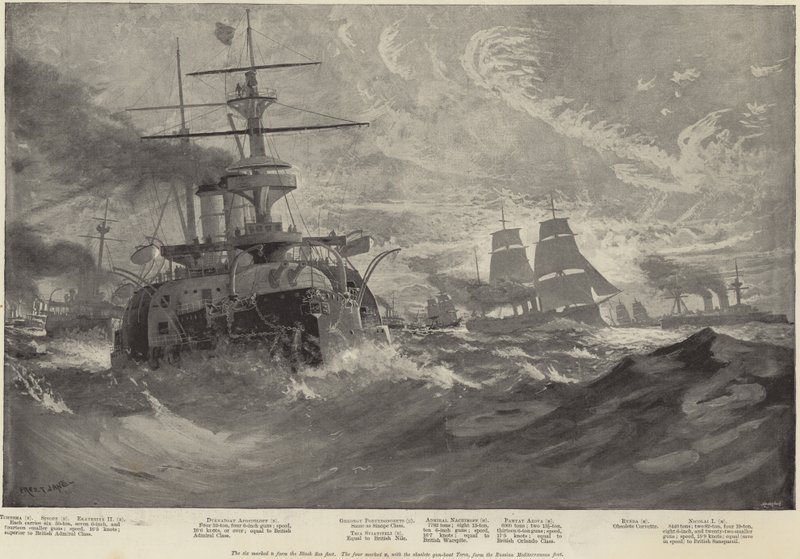 Quelques navires de guerre russes - English School