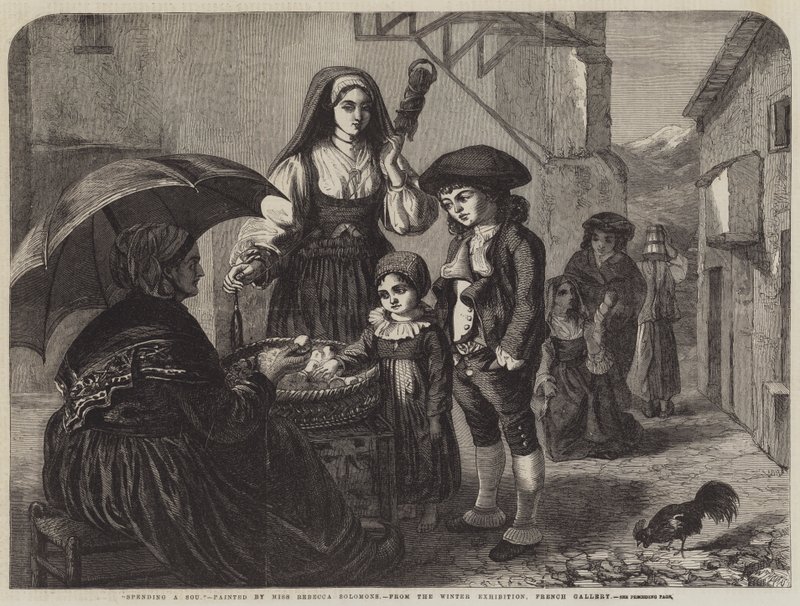 Dépenser un sou (gravure) - English School