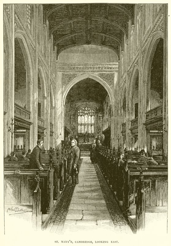 St. Marys, Cambridge, vue vers l