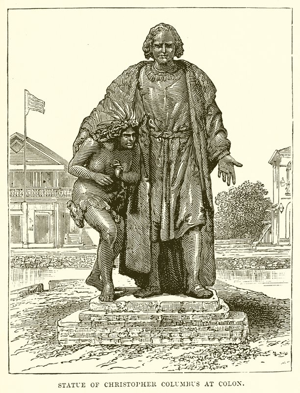 Statue de Christophe Colomb à Colon - English School
