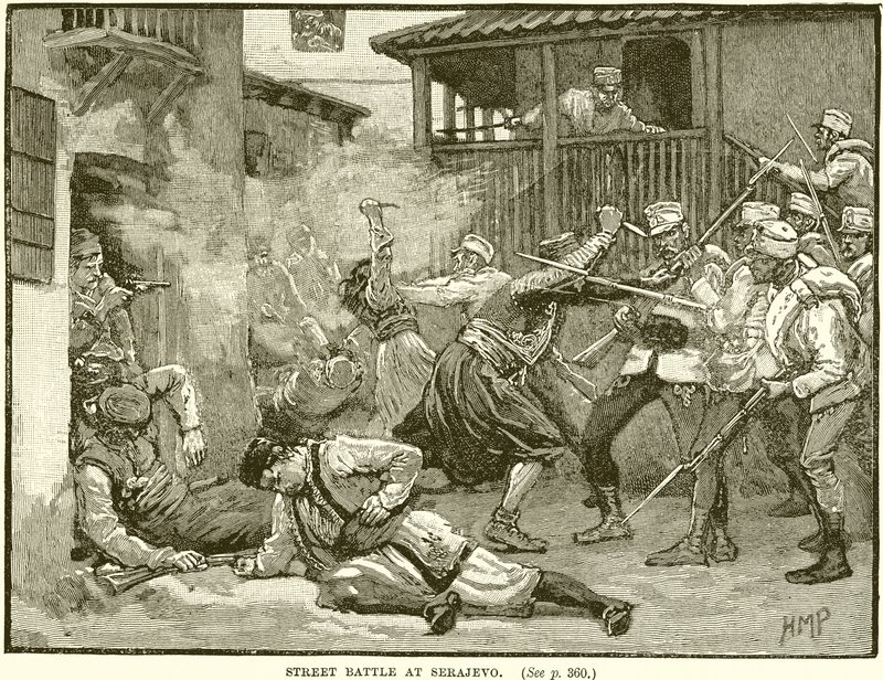 Bataille de rue à Sarajevo - English School