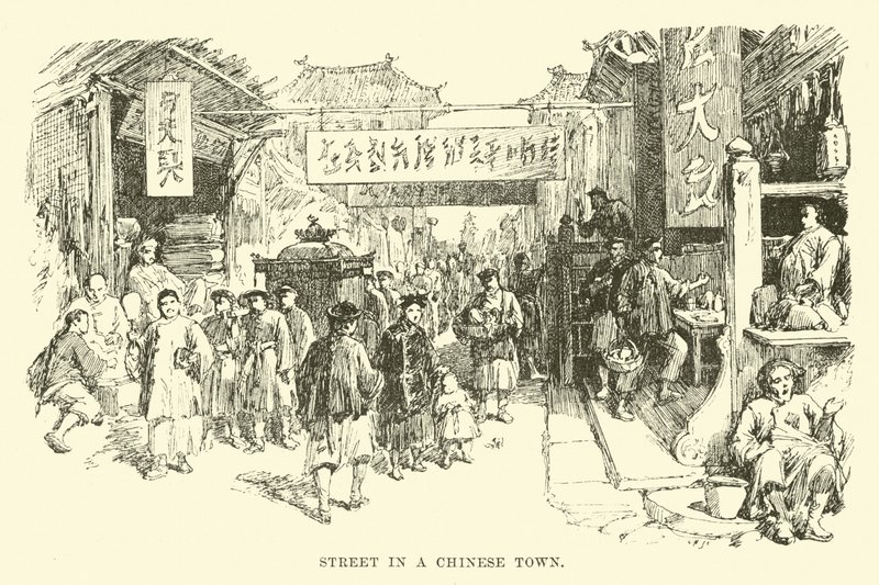 Rue dans une ville chinoise - English School