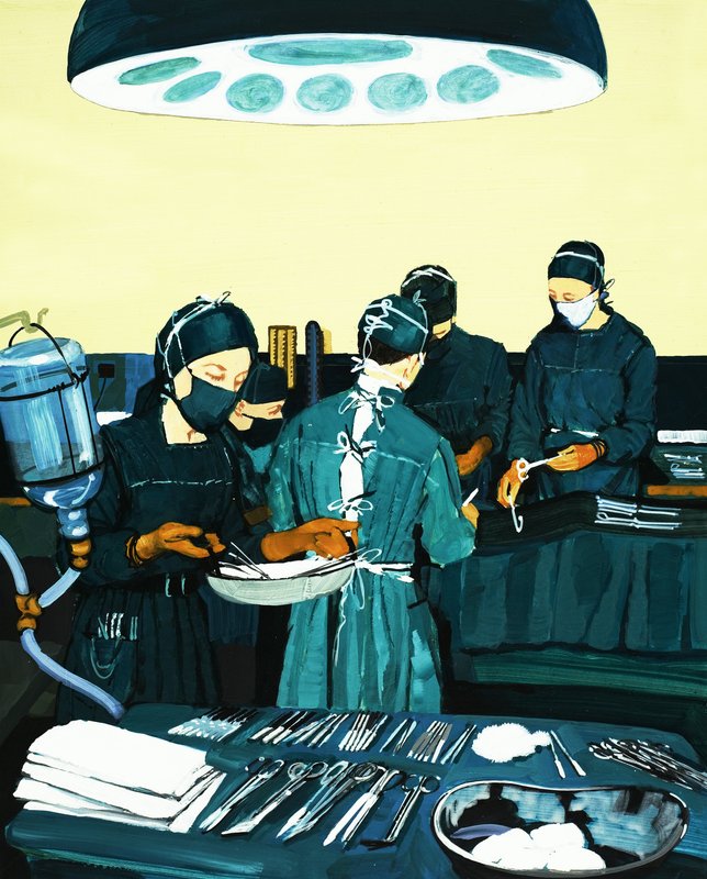 Chirurgiens et infirmières dans une salle d