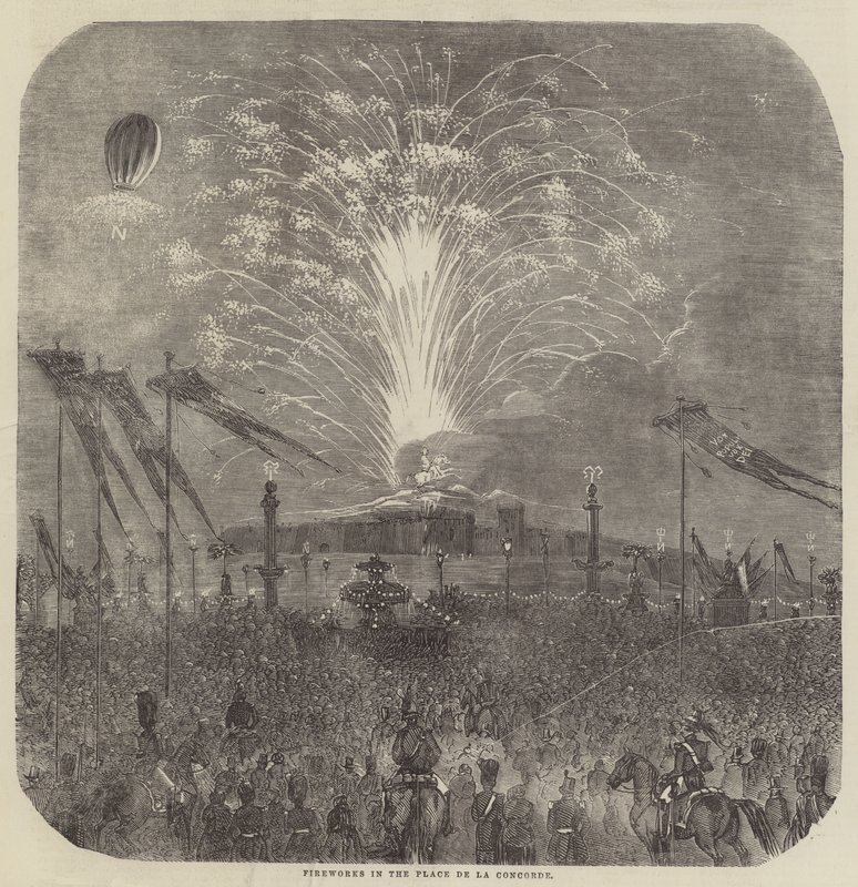 Les fêtes à Paris (gravure) - English School