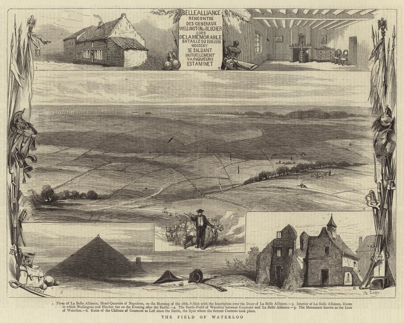 Le champ de Waterloo (gravure) - English School