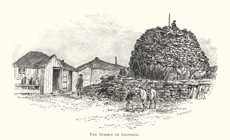 Le Sommet de Snowdon (gravure) - English School