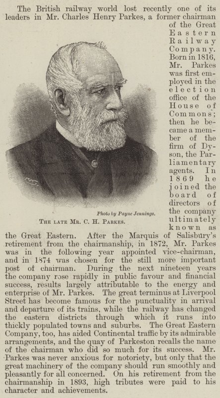 Feu M. C H Parkes (gravure) - English School