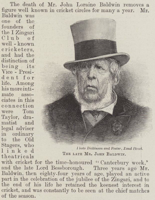 Feu M. John Baldwin (gravure) - English School
