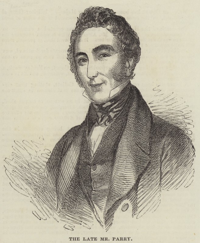 Le défunt M. Parry (gravure) - English School
