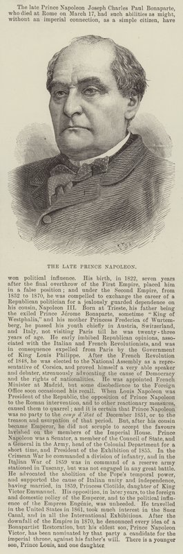 Feu le prince Napoléon (gravure) - English School