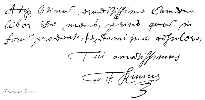 Thomas Ryves - English School
