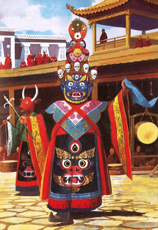 Danse du diable tibétain - English School