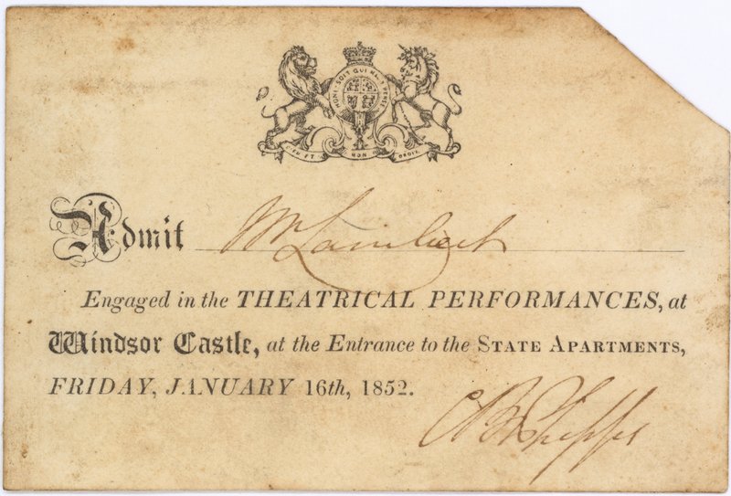 Billet pour une représentation théâtrale - English School