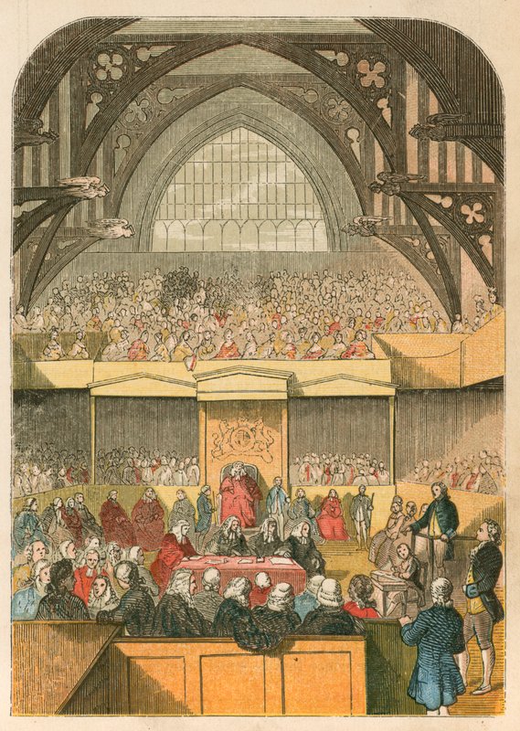 Procès de Warren Hastings à Westminster Hall - English School