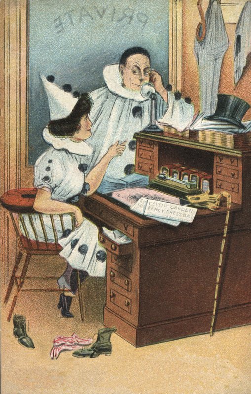 Deux clowns dans un bureau - English School
