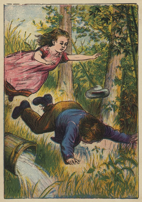 En Haut de la Colline et En Bas (lithographie en couleur) - English School