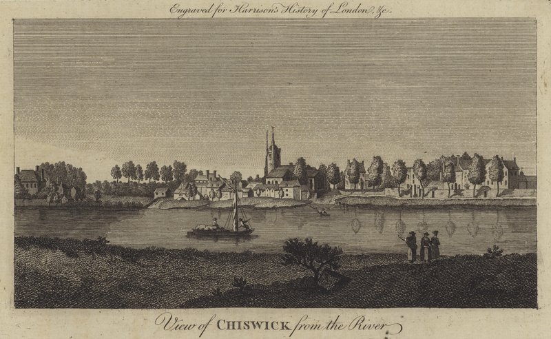 Vue de Chiswick depuis la rivière - English School