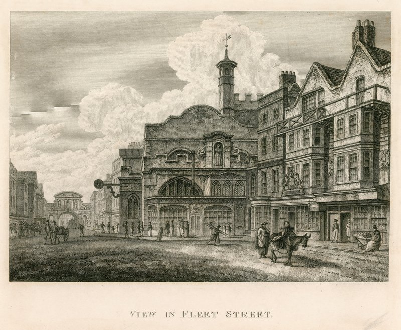 Vue de Fleet Street, Londres - English School
