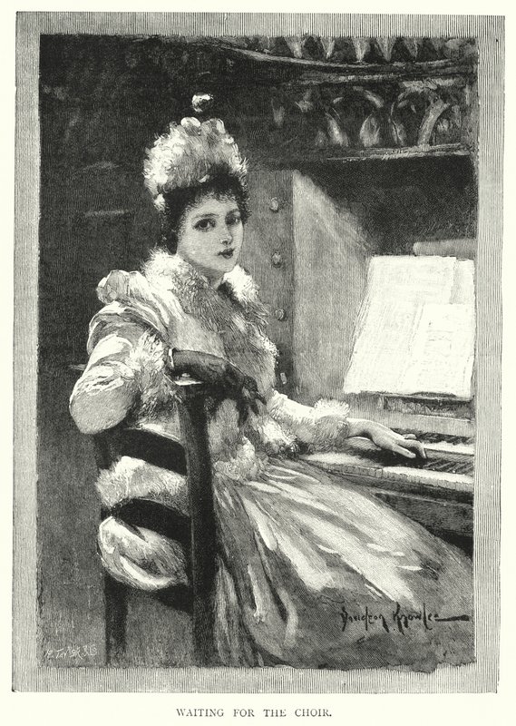 En attendant la chorale (gravure) - English School