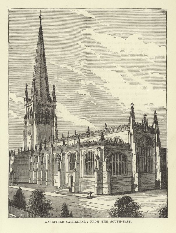 Cathédrale de Wakefield, vue du sud-est - English School