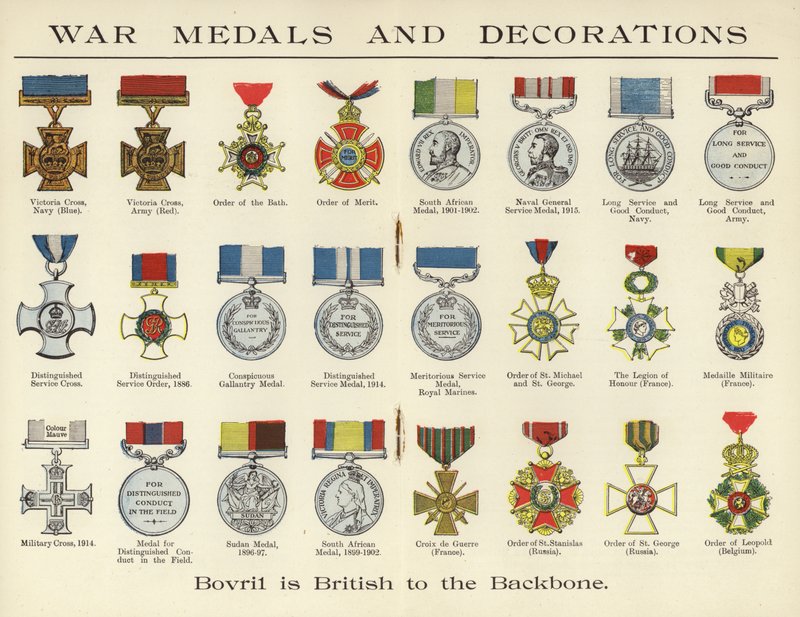 Médailles et décorations de guerre - English School