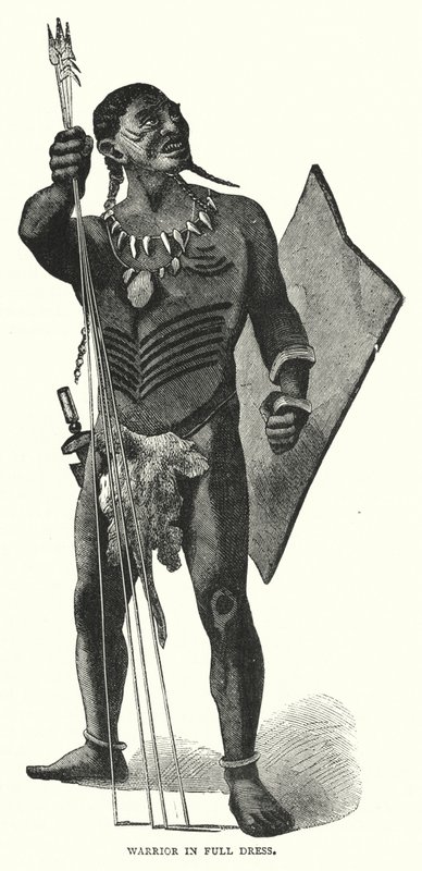 Guerrier en tenue de cérémonie (gravure) - English School