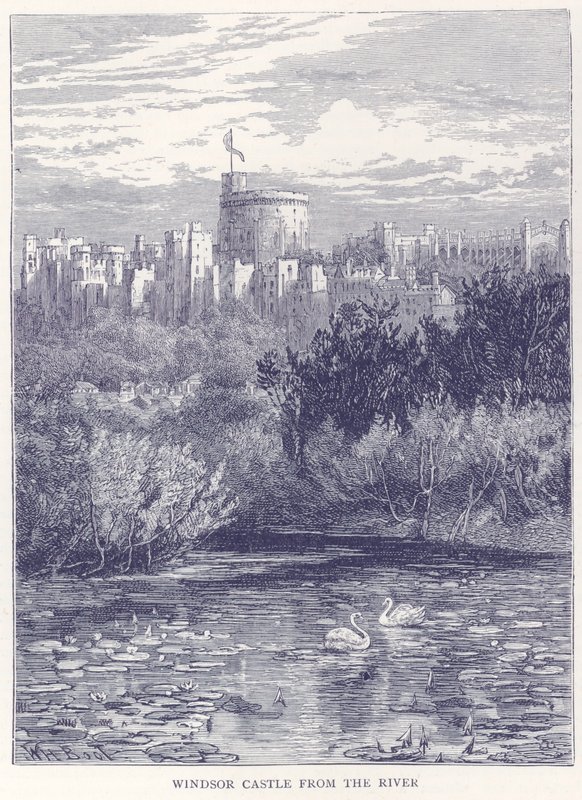 Château de Windsor depuis la rivière - English School